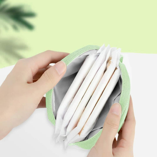 iMotion Menstrual Cup & Sanitary Napkin Storage Bag Green Portable Pouch