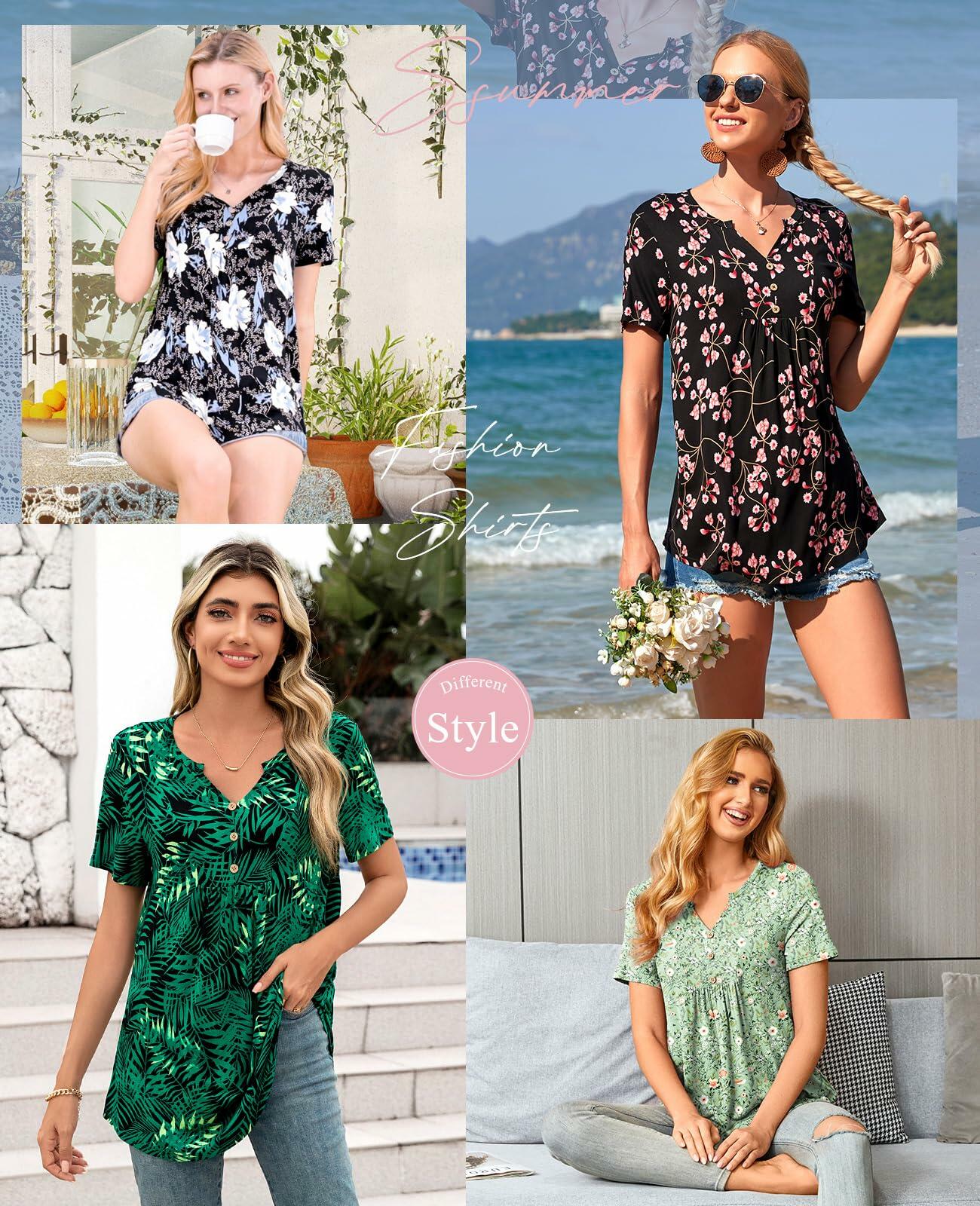 CATHY Womens Henley Tunic Top V Neck Button Wine Red Size XL