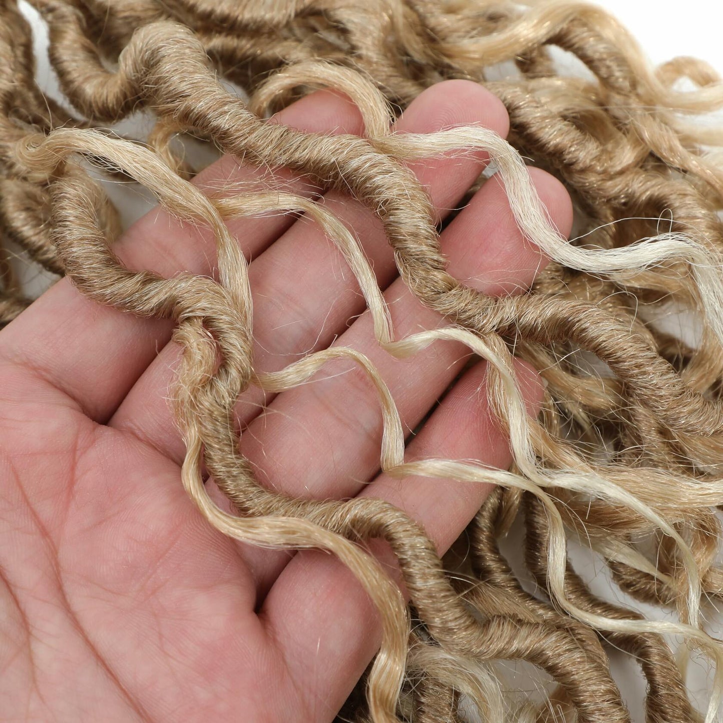 Goddess Locs Crochet Hair 12 Inch 8 Packs River Faux Locs 27/613# Size 12in