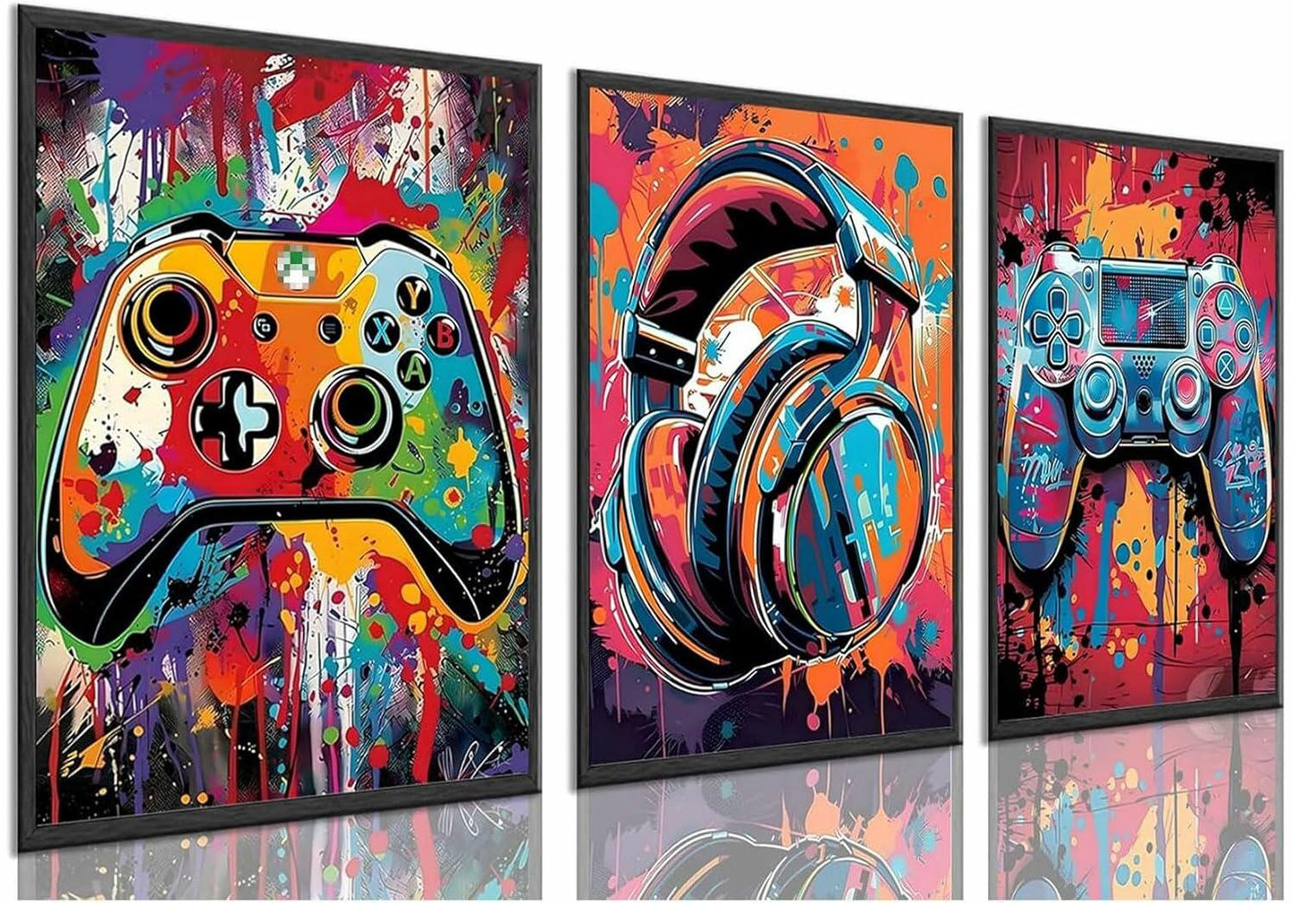 Yolbcdr Gaming Posters 3 Pcs Video Game Wall Art 16x24in Unframed