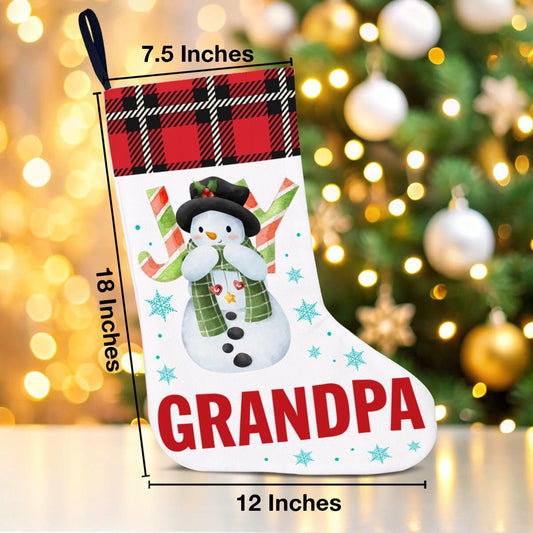 TSUYAWU Grandpa Christmas Stocking Holiday Decoration 18x12 Inch