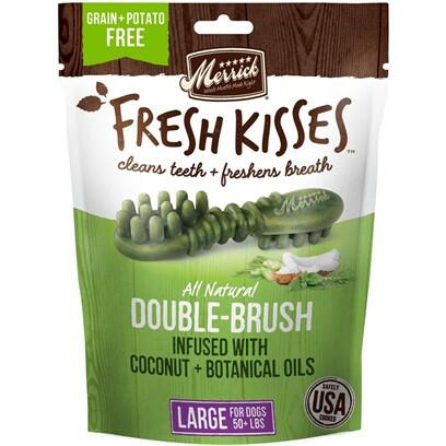 BB07/25 Merrick Fresh Kisses Dental Chews Large 27oz Coconut Botanical Oils