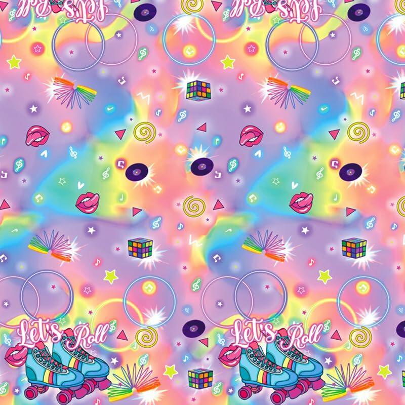 3 PCS Hippy Rainbow Disposable Plastic Tablecloth Rectangle Multicolor