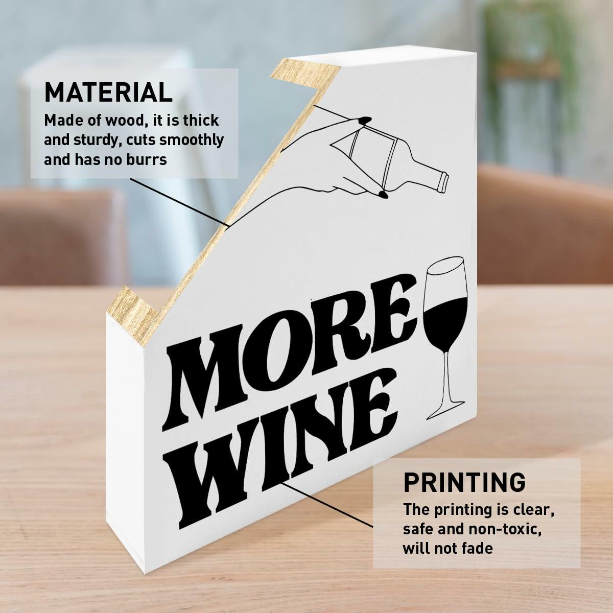 Bar Desk Decor Wooden Box Sign Wine Lover Gifts Home Kitchen Dining Room