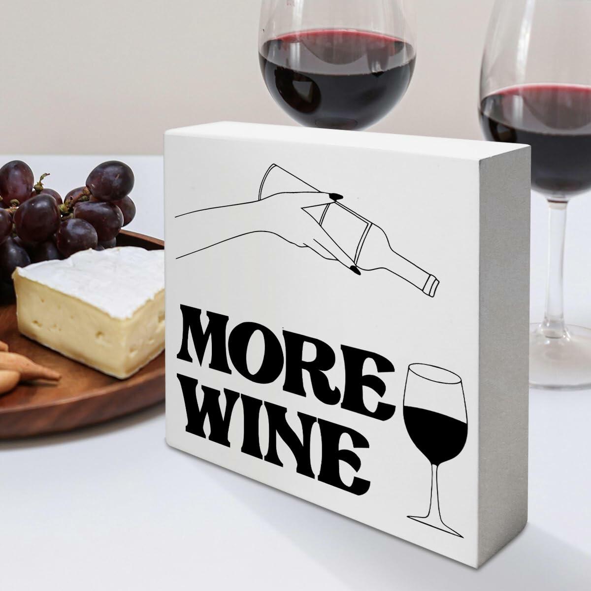 Bar Desk Decor Wooden Box Sign Wine Lover Gifts Home Kitchen Dining Room