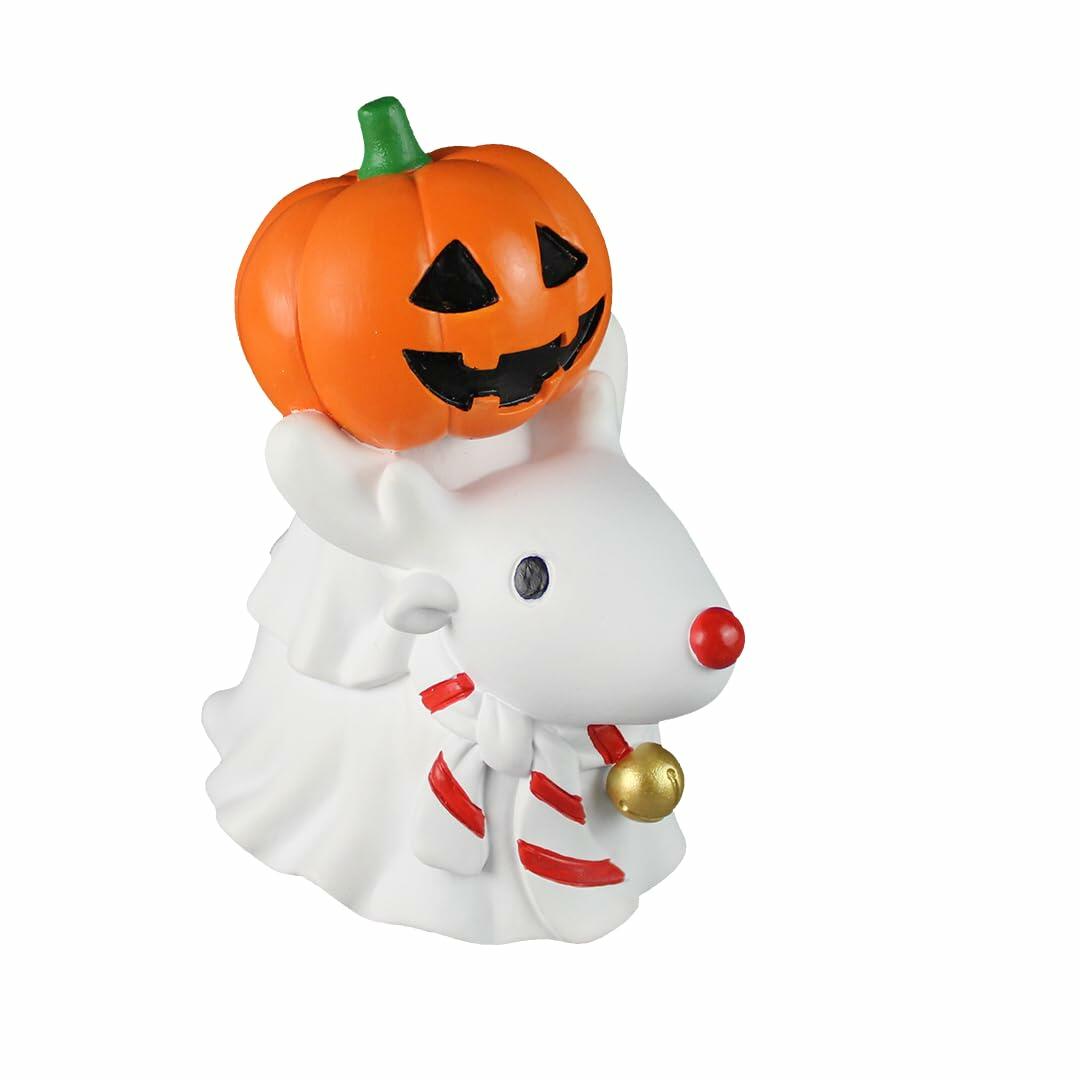 UHIWALKER Christmas Reindeer Figurine Pumpkin Home Garden Decor 0.88lb