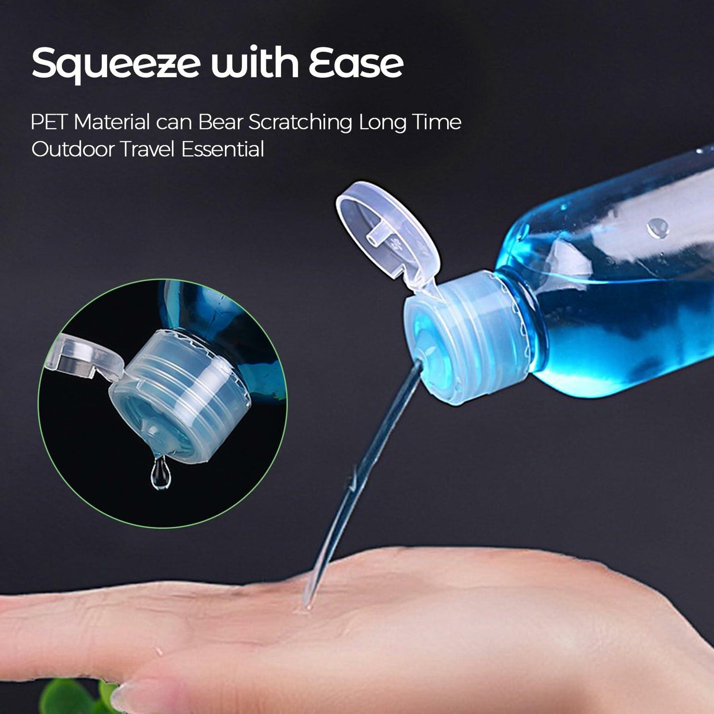 PSPIKXEG 10 Pack 3.4 OZ Clear Leak Proof Travel Bottles Transparent