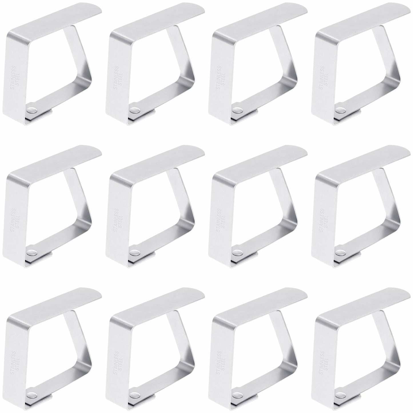 YASUOA Stainless Steel Dining Tablecloth Clips Heavy Duty 12 Pieces