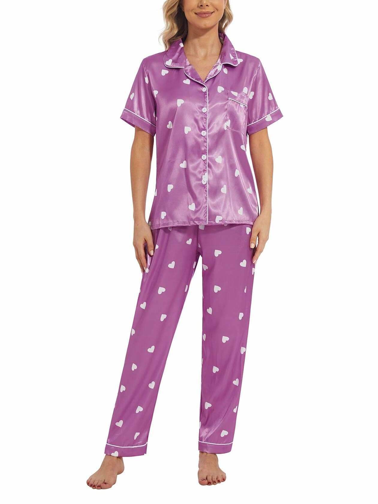 Women's Pajama Set Plus Size Super-Soft Short & Long Sleeve Pants Size S