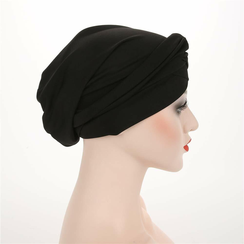beauty YFJH Women Chemo Beanie Cancer Turban Head Wrap Caps Black