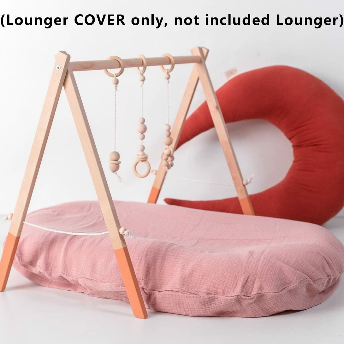 YCHWFF Muslin Baby Lounger Cover 2 Pack Organic Cotton Removable Slipcover