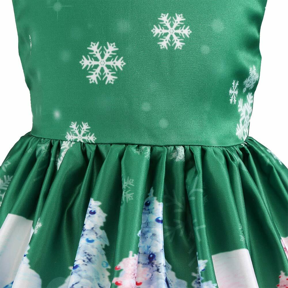 Cichic Girls Santa Christmas Dress Sleeveless Green Size 2T 3T
