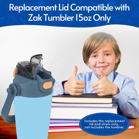 TEITEAI Replacement Lid for 15oz Zak Tumbler Navy Blue BPA-Free Leak-Proof