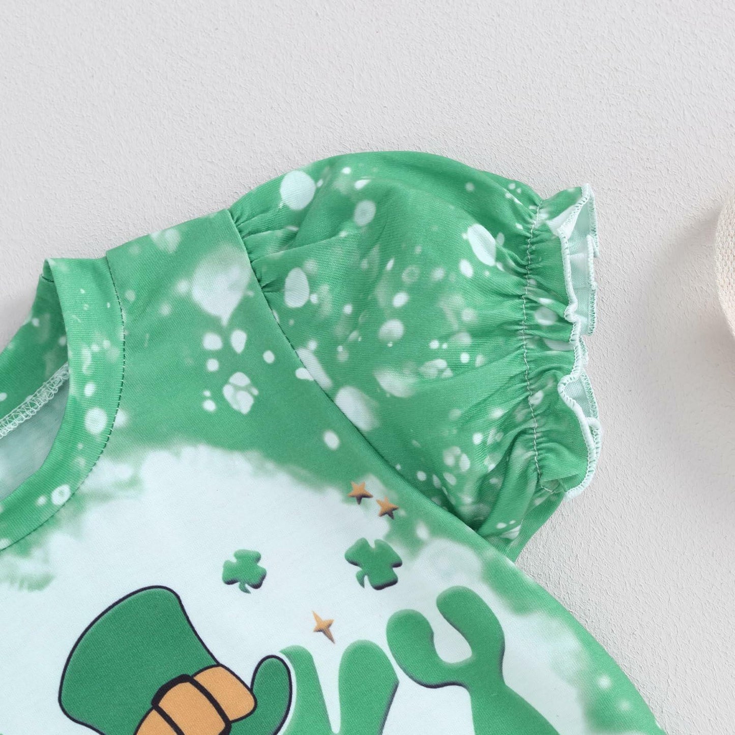 FYBITBO Toddler Baby Girl St Patricks Day Clover T Shirt Bell Bottoms 18-24M