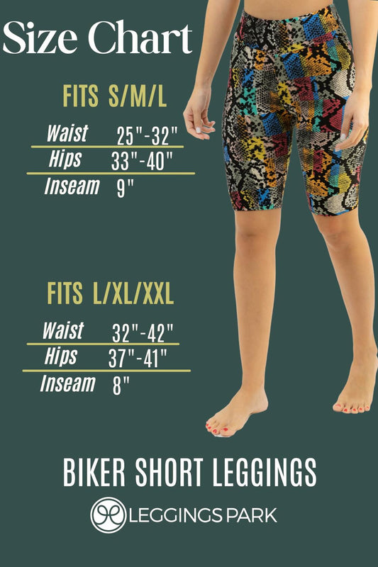 Park Women's Buttery Soft High-Waisted Biker Shorts Houndstooth Size S/M/L