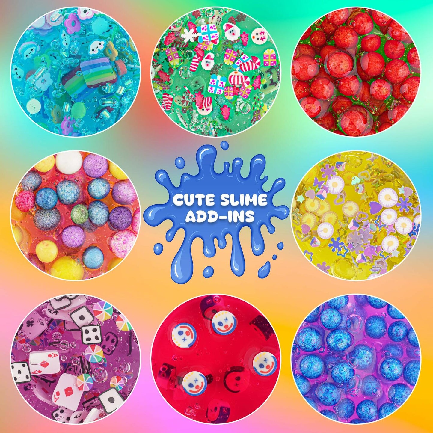149 Pcs Clown Jumbo Slime Making Kit Clear Crystal DIY Toy for Kids Gift