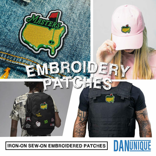 Golf Master Embroidered Patch Iron On Sew On 3 Inch for Caps Bags Hats