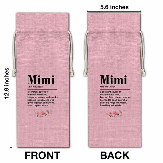 Mimi Wine Gift Bag Grandma Gifts Pink Birthday Mother's Day