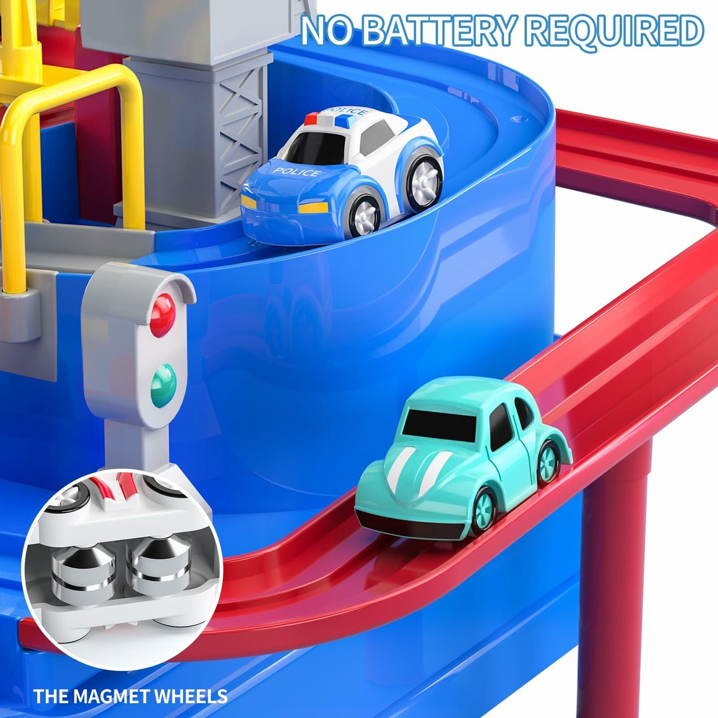 Educational Race Track Car Toys City Rescue Cars for Kids Ages 2-8 Years