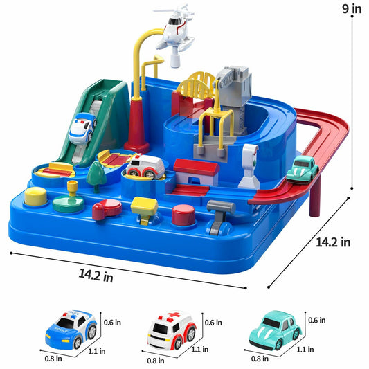 Educational Race Track Car Toys City Rescue Cars for Kids Ages 2-8 Years