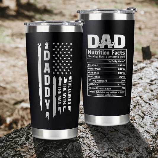 VIWIS Best Dad Tumbler Cup 20oz Father's Day Gift Insulated Travel Mug