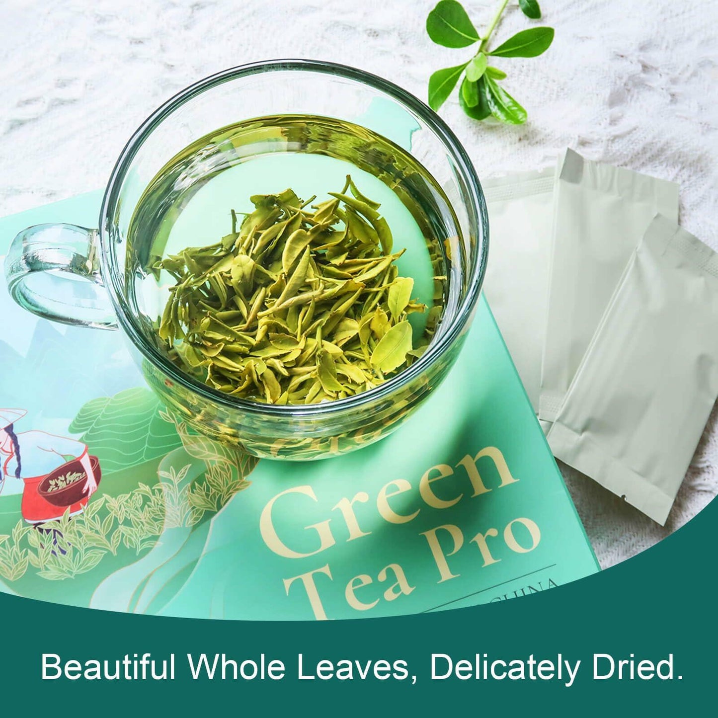 BestBy09/25 Roio Premium Loose Green Tea Whole Leaf Low Caffeine 50 Packets