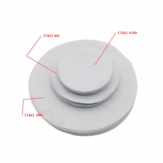 White Fiber Circular Tableware Storage Protective Cotton Pad Anti-Collision