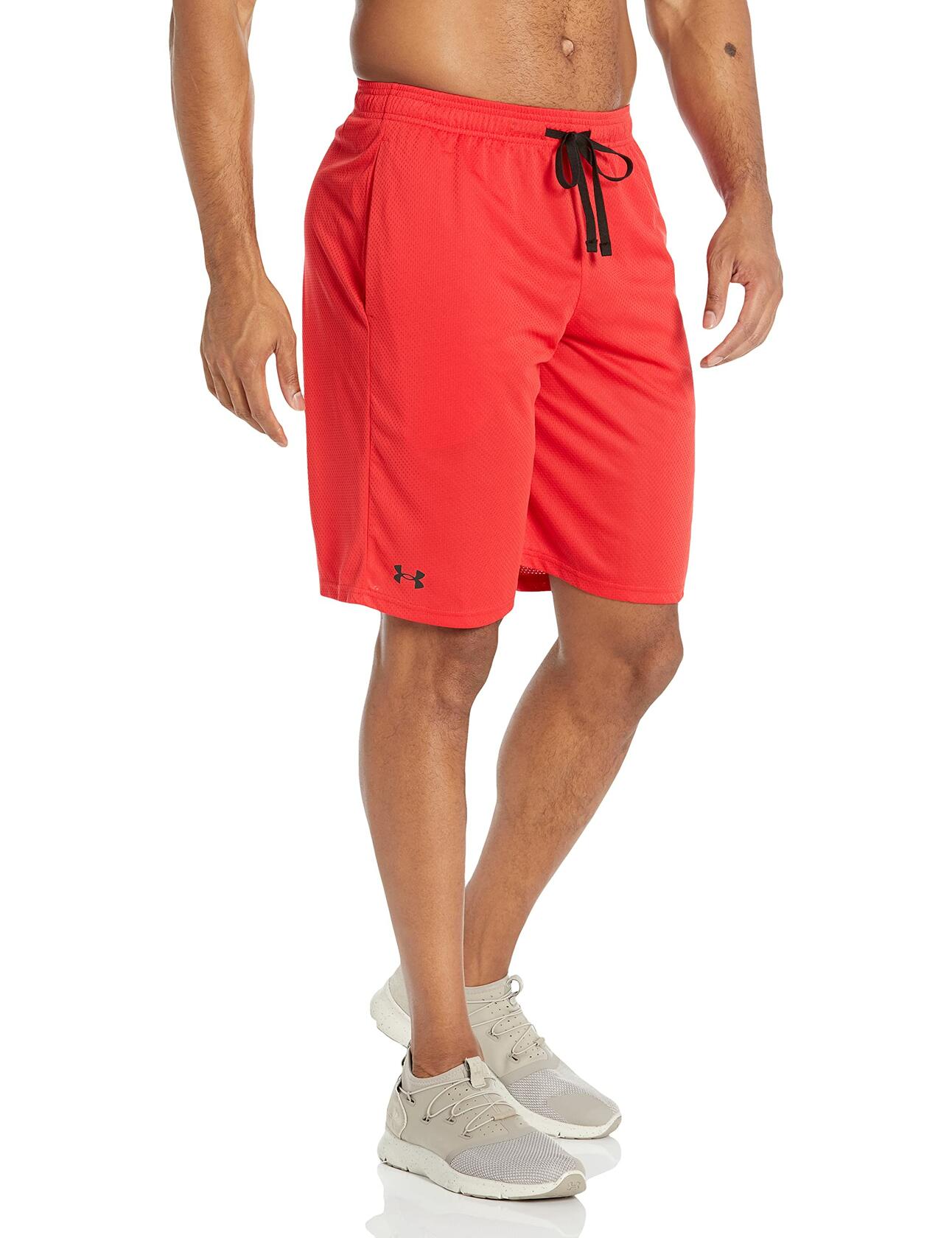 Under Armour Men's UA Tech Mesh Shorts Red Size L