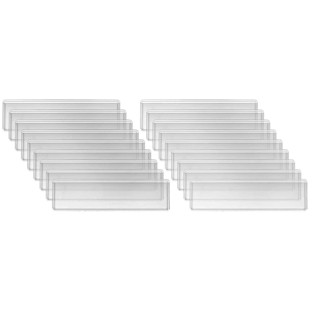 ccHuDE 48 Pcs Self Adhesive Clear Label Holders Shelf Tag Pockets