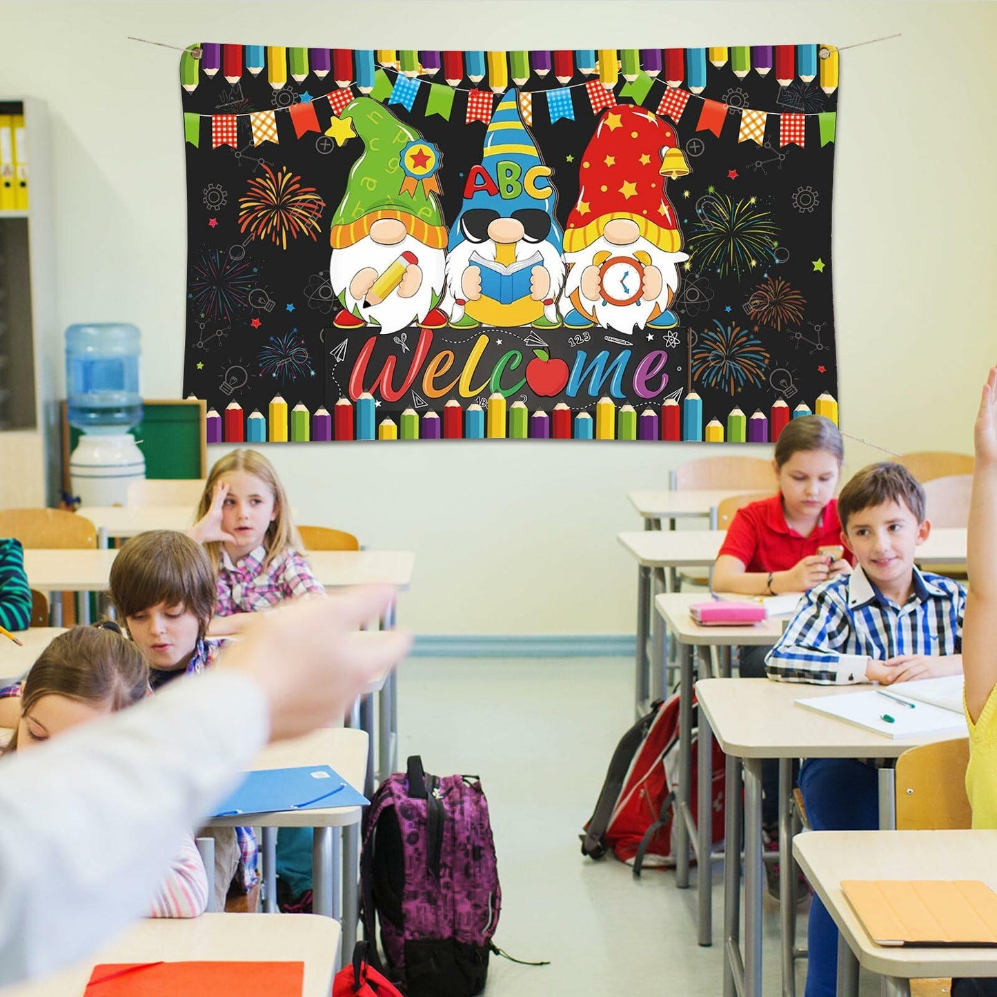 Back to School Photo Backdrop Banner Welcome Back 43x71 Inch Classroom Decor