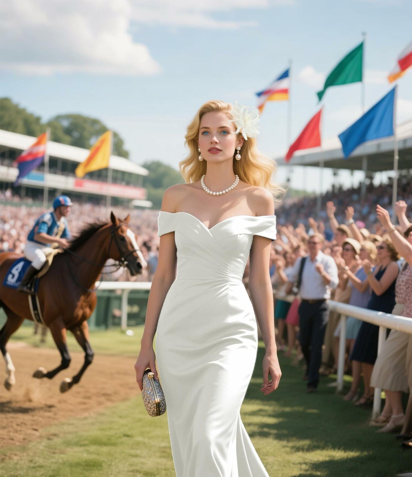 globazoe Fascinator Derby Hat Women Vintage Headband Hair Accessory Beige