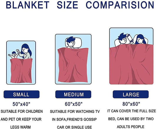 Poitvd Super Soft Flannel Throw Blanket for Mom Anniversary Gift White