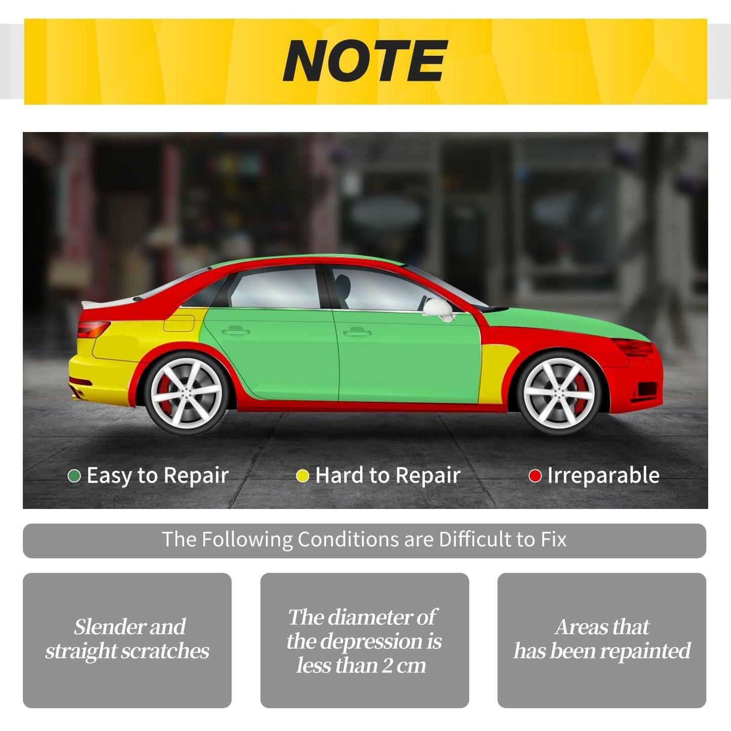 3pcs Dent Puller Kit Suction Cup Remover Tool for Car Repair Orange Black