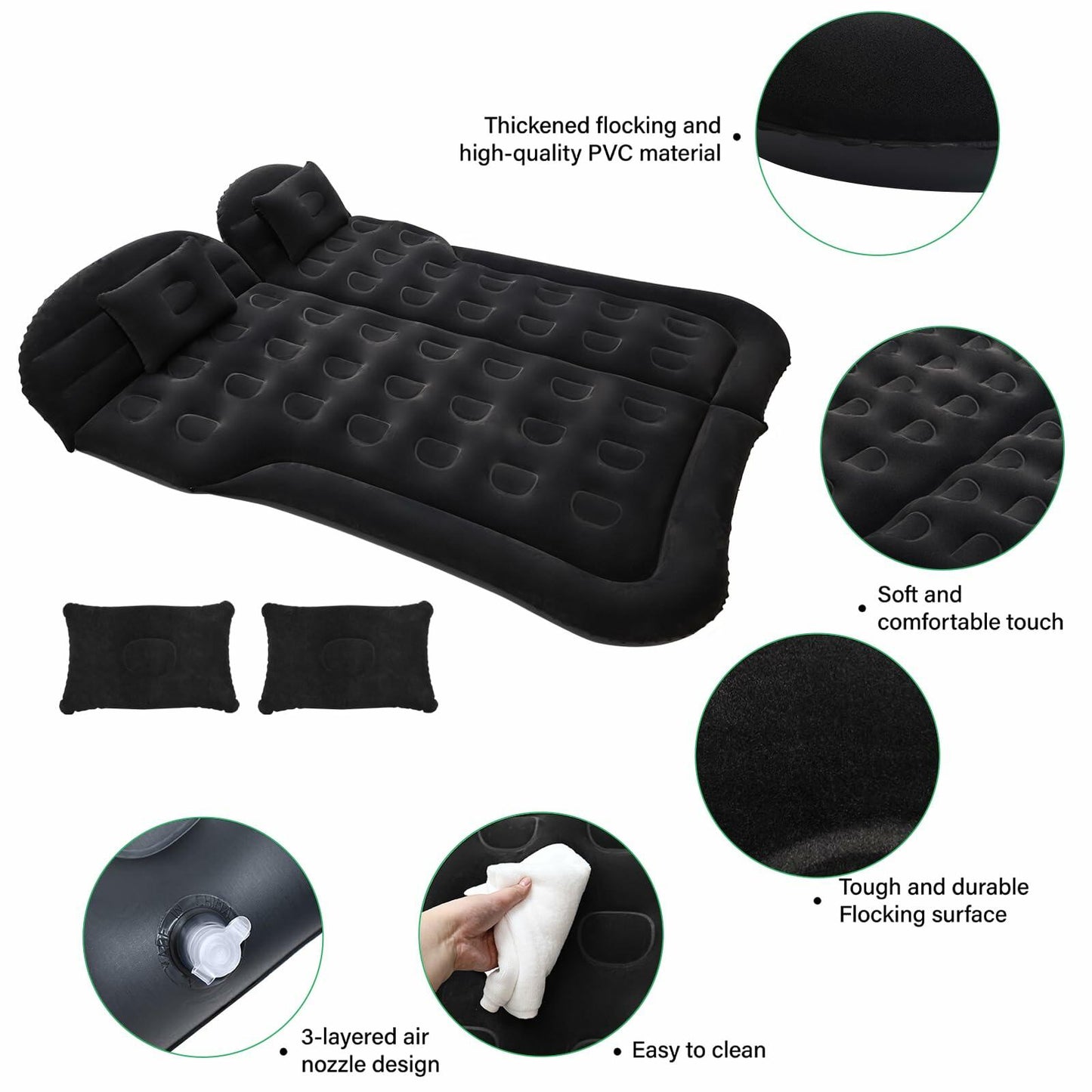 NovelBee SUV Air Mattress Inflatable Car Bed Camping Pad Portable Sleeping