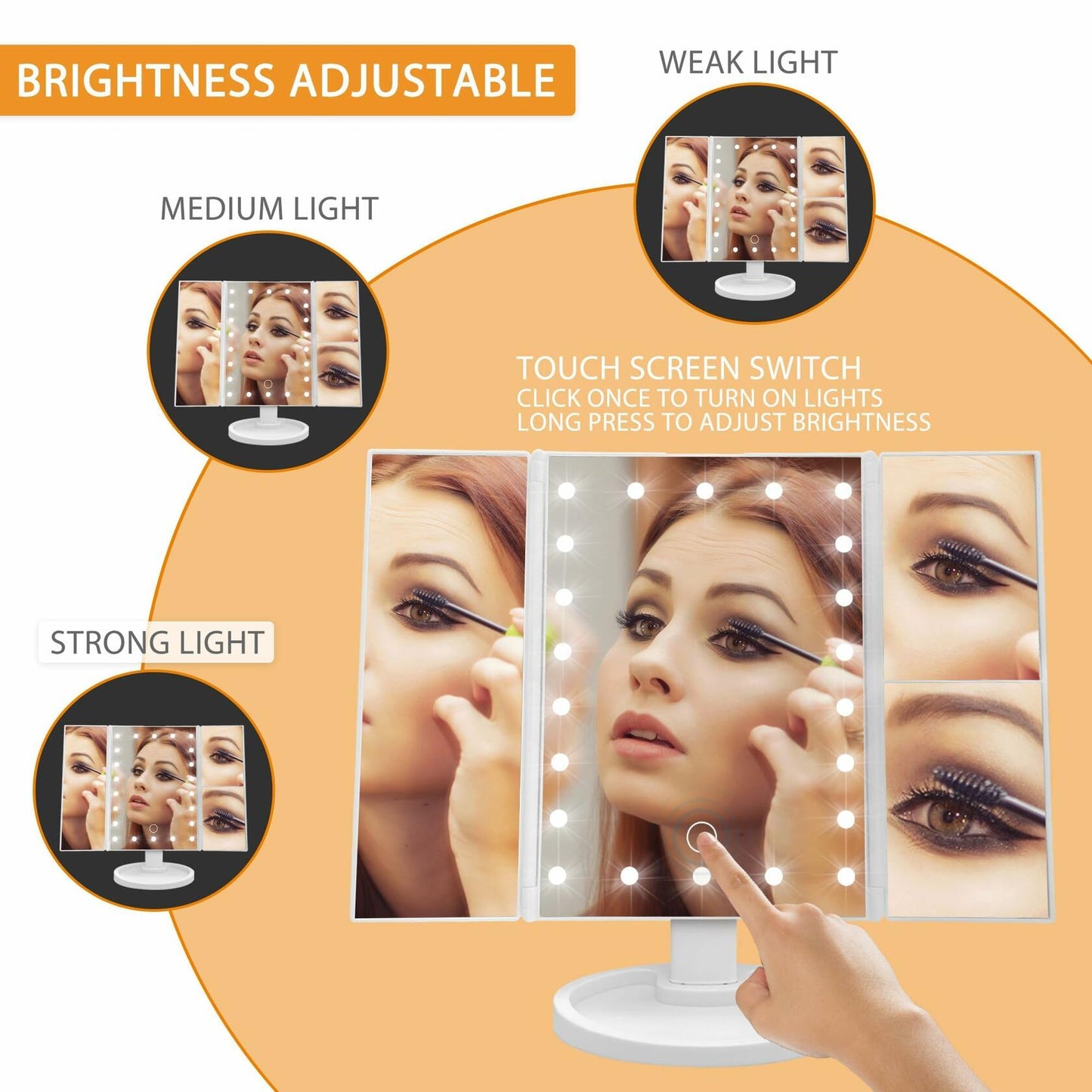 Hexagram Daughter Makeup Mirror with Lights Gift from Mom Birthday Christmas