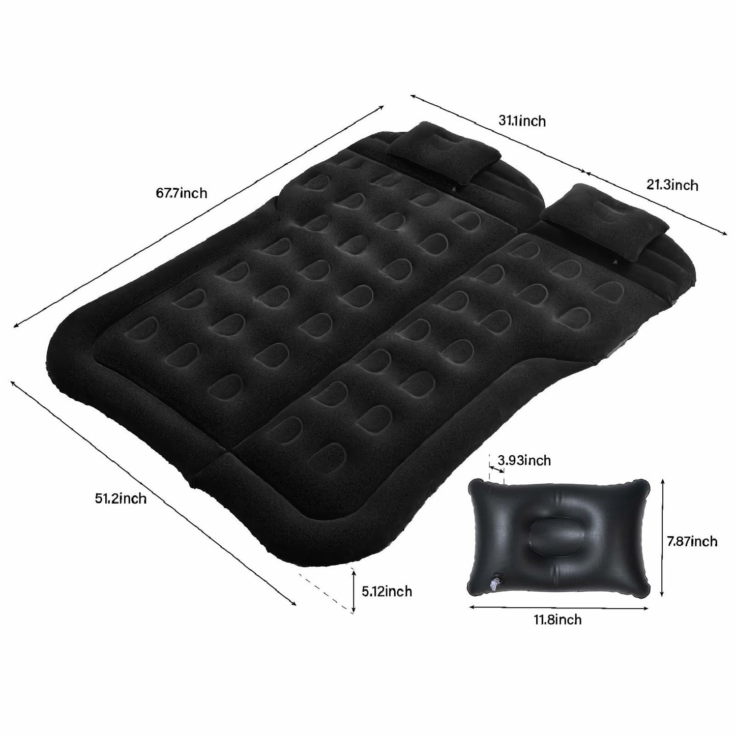 NovelBee SUV Air Mattress Inflatable Car Bed Camping Pad Portable Sleeping