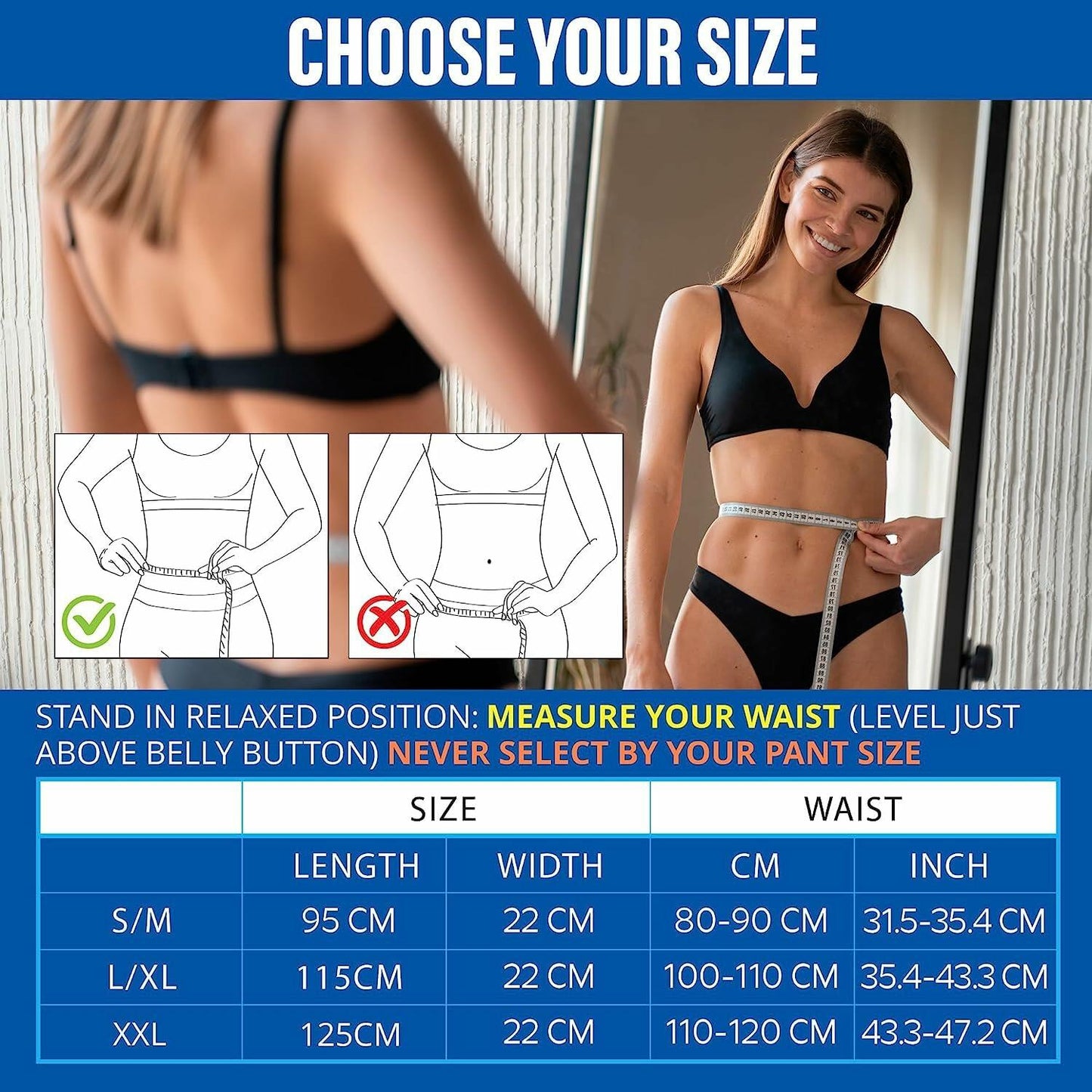 Back Brace Lower Back Pain Relief Breathable Stabilizing Belt Black L/XL