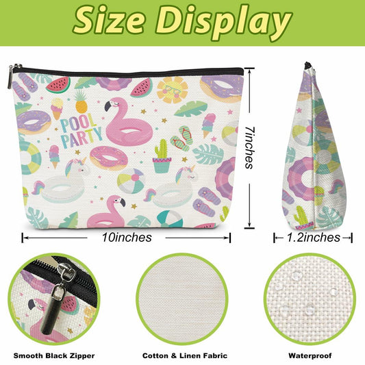 EIXU Flamingo Makeup Bag Cute Pink Summer Vacation Party Favors Gifts