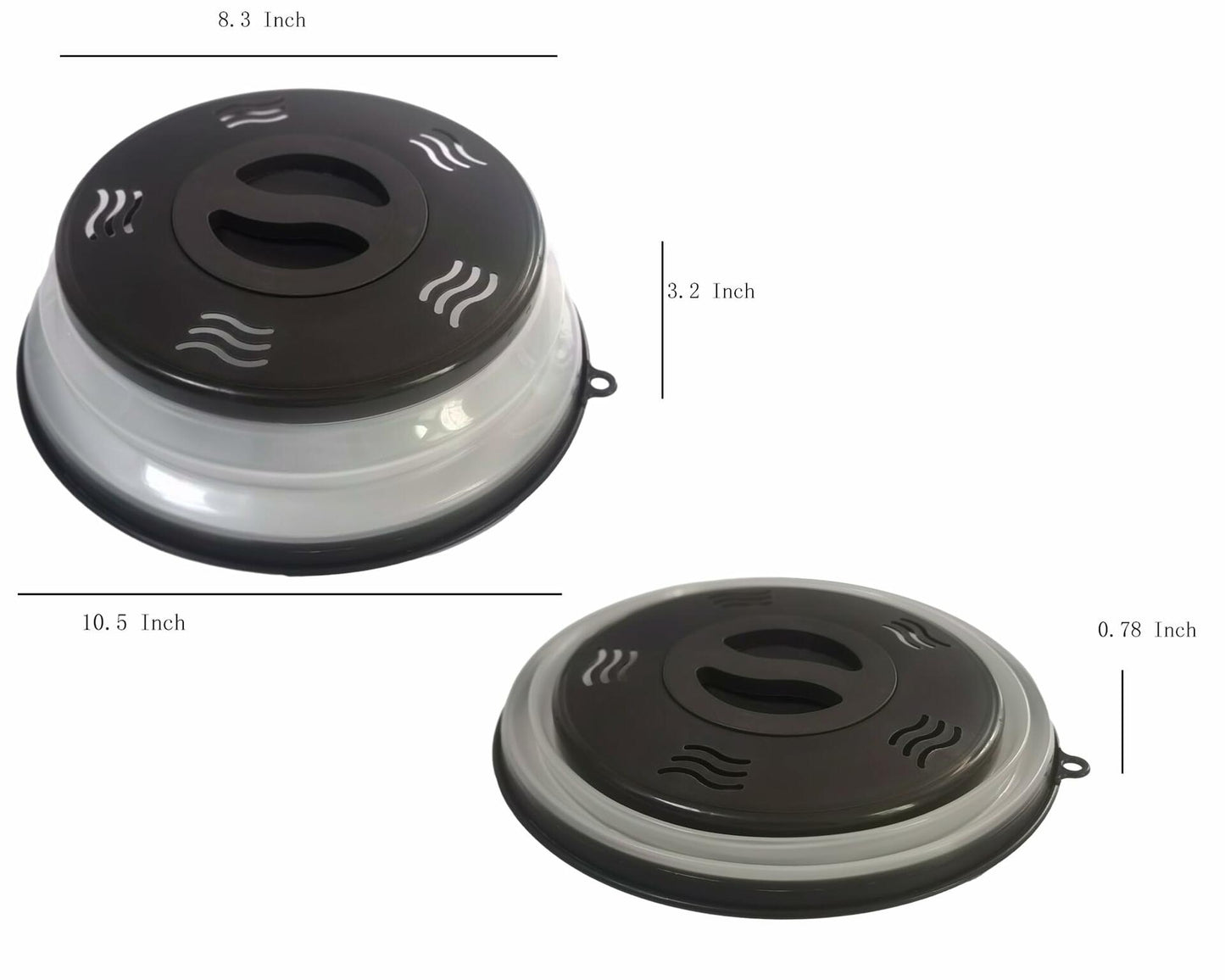 Microwave Splatter Cover Vented BPA-Free Silicone Plastic 1PACK Dishwasher Safe