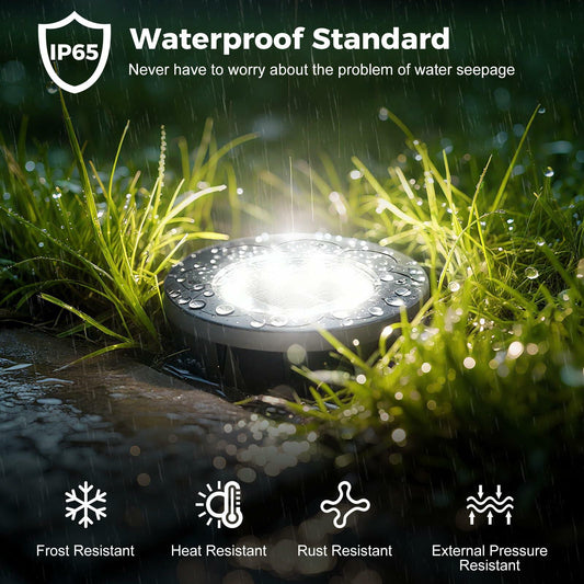 Brightown Solar Lights Outdoor Waterproof LED In-Ground Cold White 12 Pack
