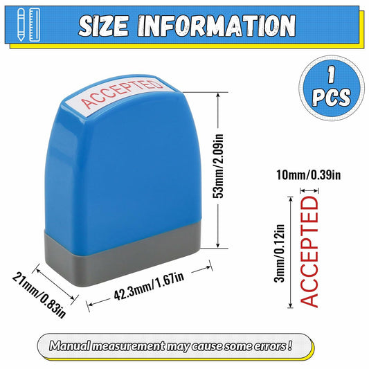 YIEMI Self-Inking Office Stamp Blue Red Ink Clear Crisp Impressions