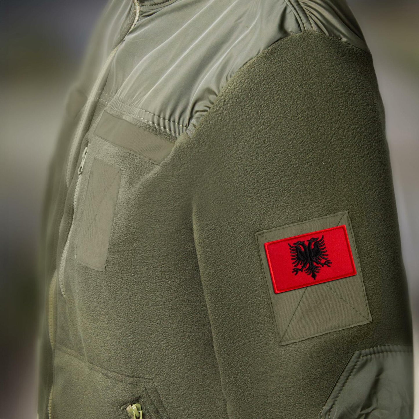 Bluyellow Albania Flag Embroidered Patch 2 Pcs 2x3 Inches Tactical Hook Loop