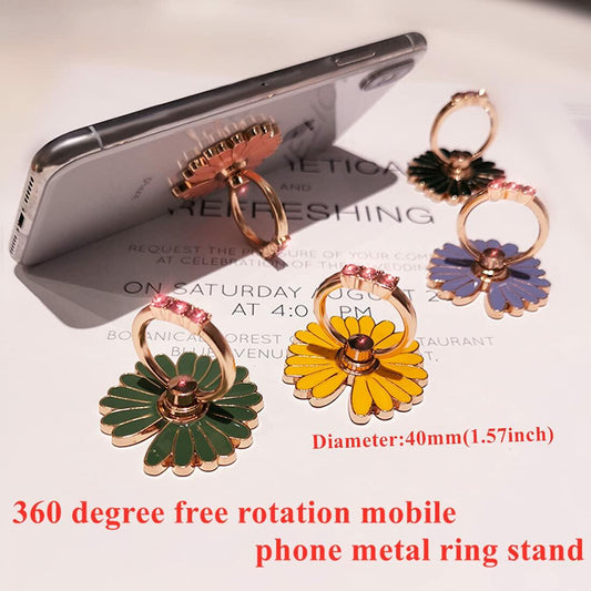 Ailifly Multi Style Cute Pattern Metal Cell Phone Ring Grip Stand Dark Green