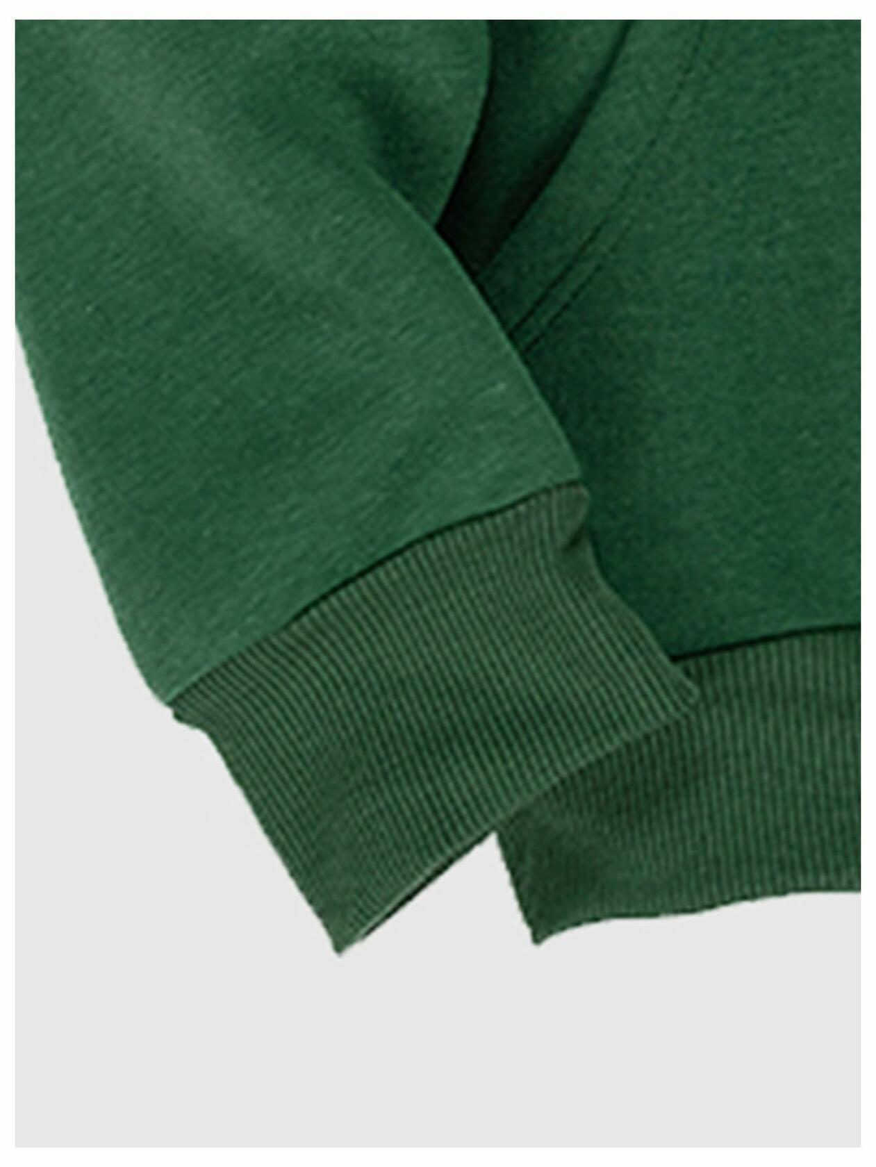 Verdusa Women's Palm Puff Hoodie Y2k Graphic Sweatshirt Dark Green Size XL