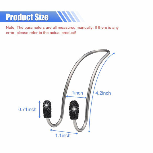 LAINLOY 2PCS Pink Stainless Steel Car Headrest Hook Hangers Organizer