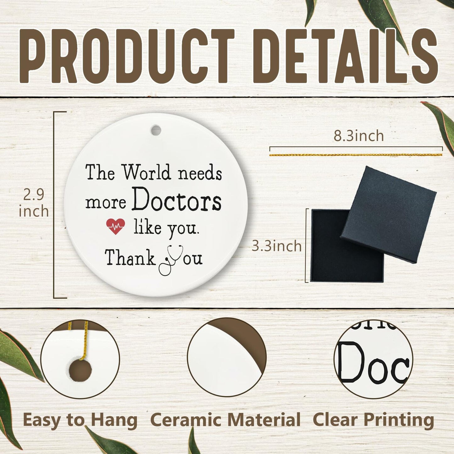 Voatok Doctor Christmas Tree Ornament Hanging Decoration Gift