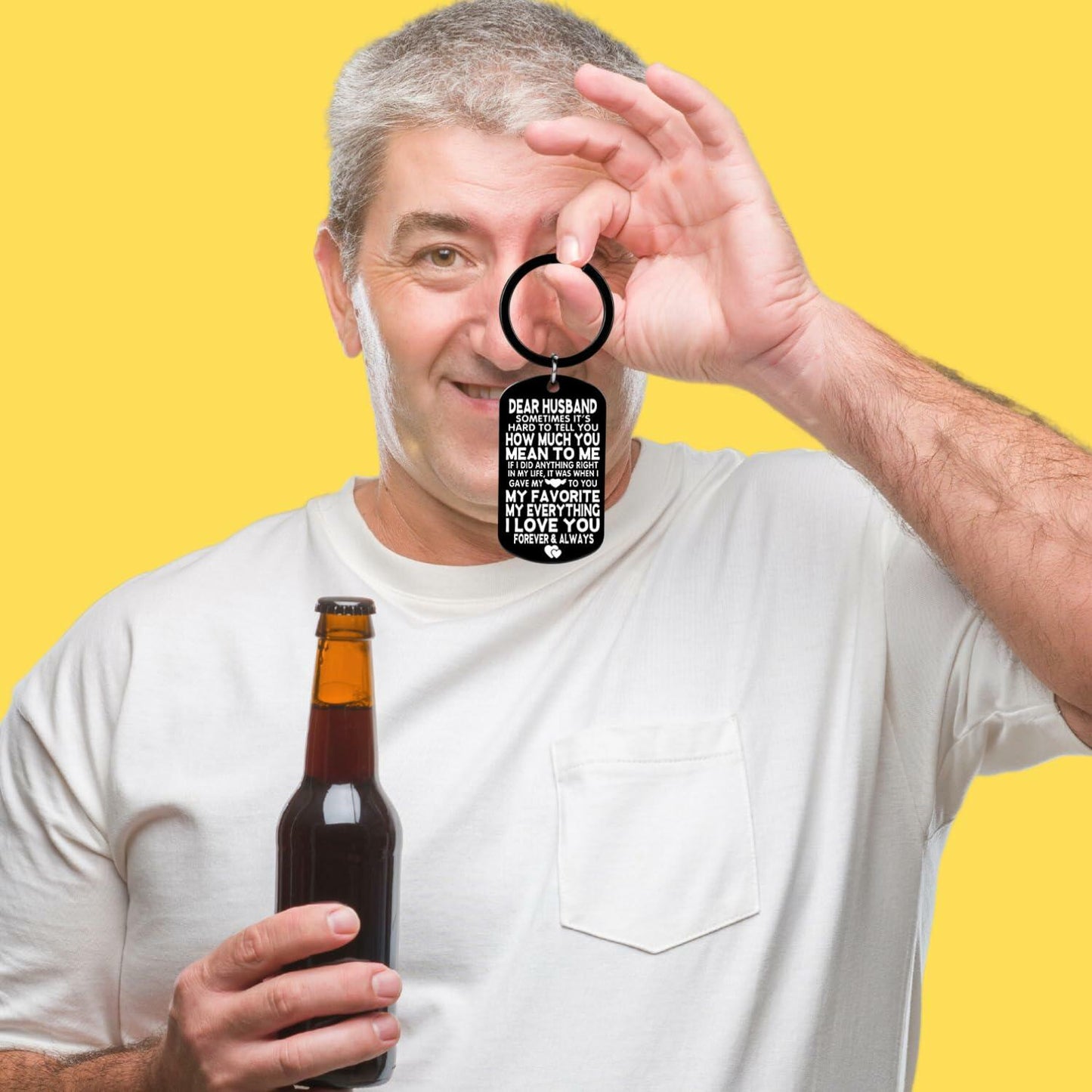 Allpeak Husband Valentines Day Romantic Keychain Gift from Wife