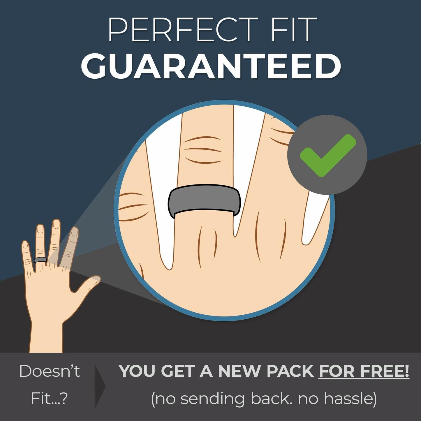 Men’s Silicone Wedding Rings 8.7mm Wide 2mm Thick Size 10.5-11 Variety Pack