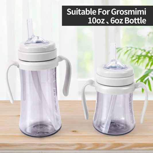 Grosmimi Replacement Straw 5-Pack with Cleaning Brush Clear Compatible