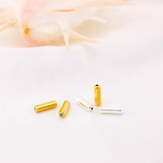 ccHuDE 50 Pcs Metal Brooch Pin Backings Safety Pin End Caps Gold